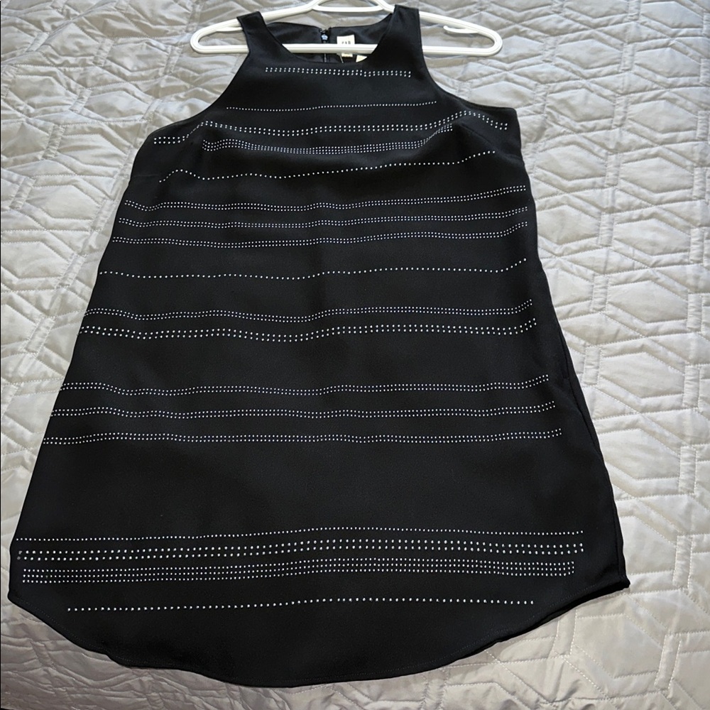 Sz Med⭐️NWT Gap Black Sleeveless Summer Dress Silver embellishment - Picture 2 of 11